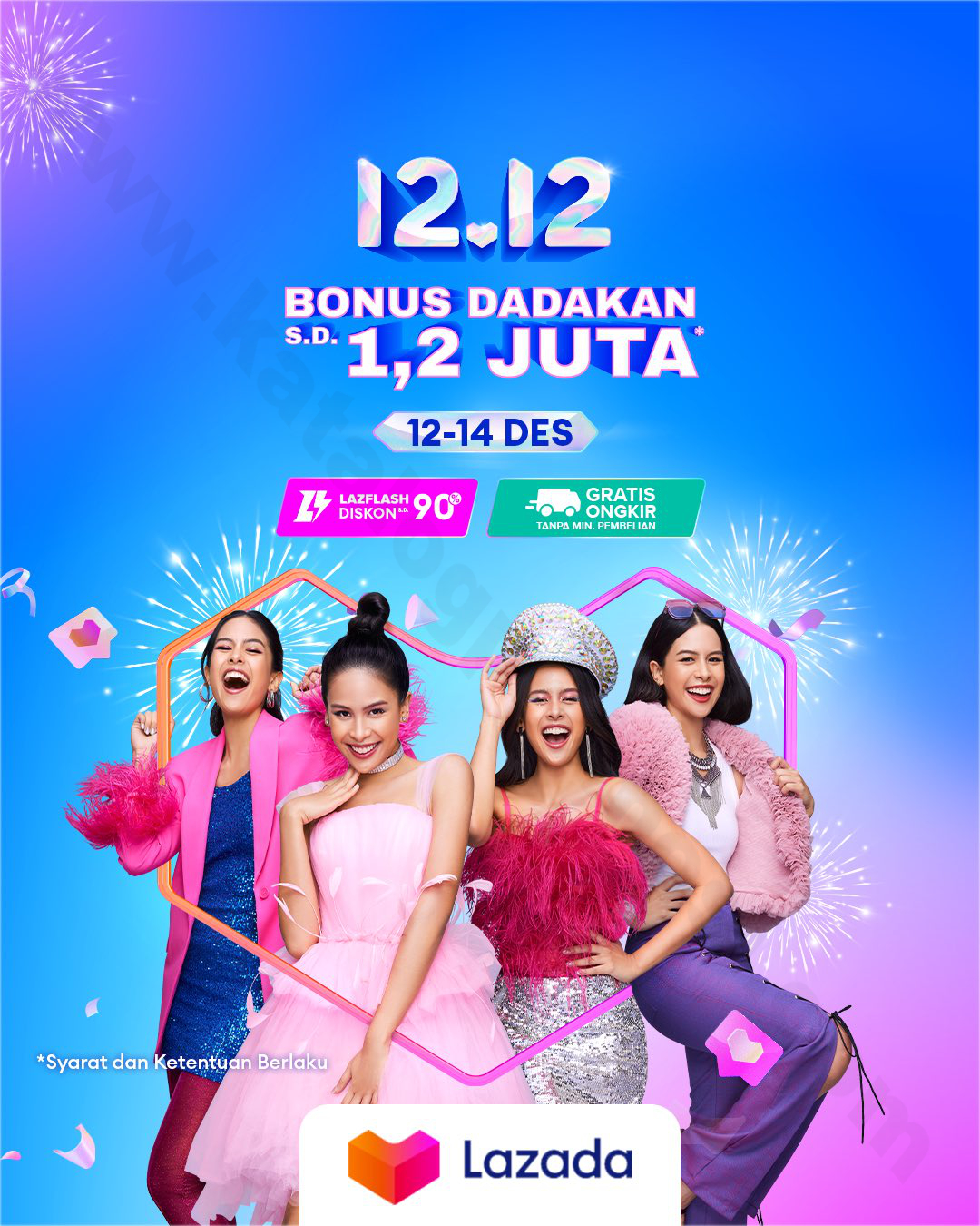 Lazada 12.12 Promo Habis-habisan Bonus Dadakan Hingga 1,2 Juta LazFlash ...