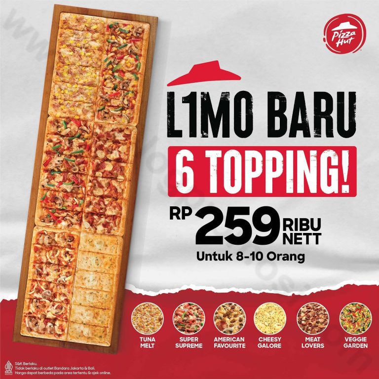 Promo PIZZA HUT All New L1mo Pizza Bisa dapat 6 topping!