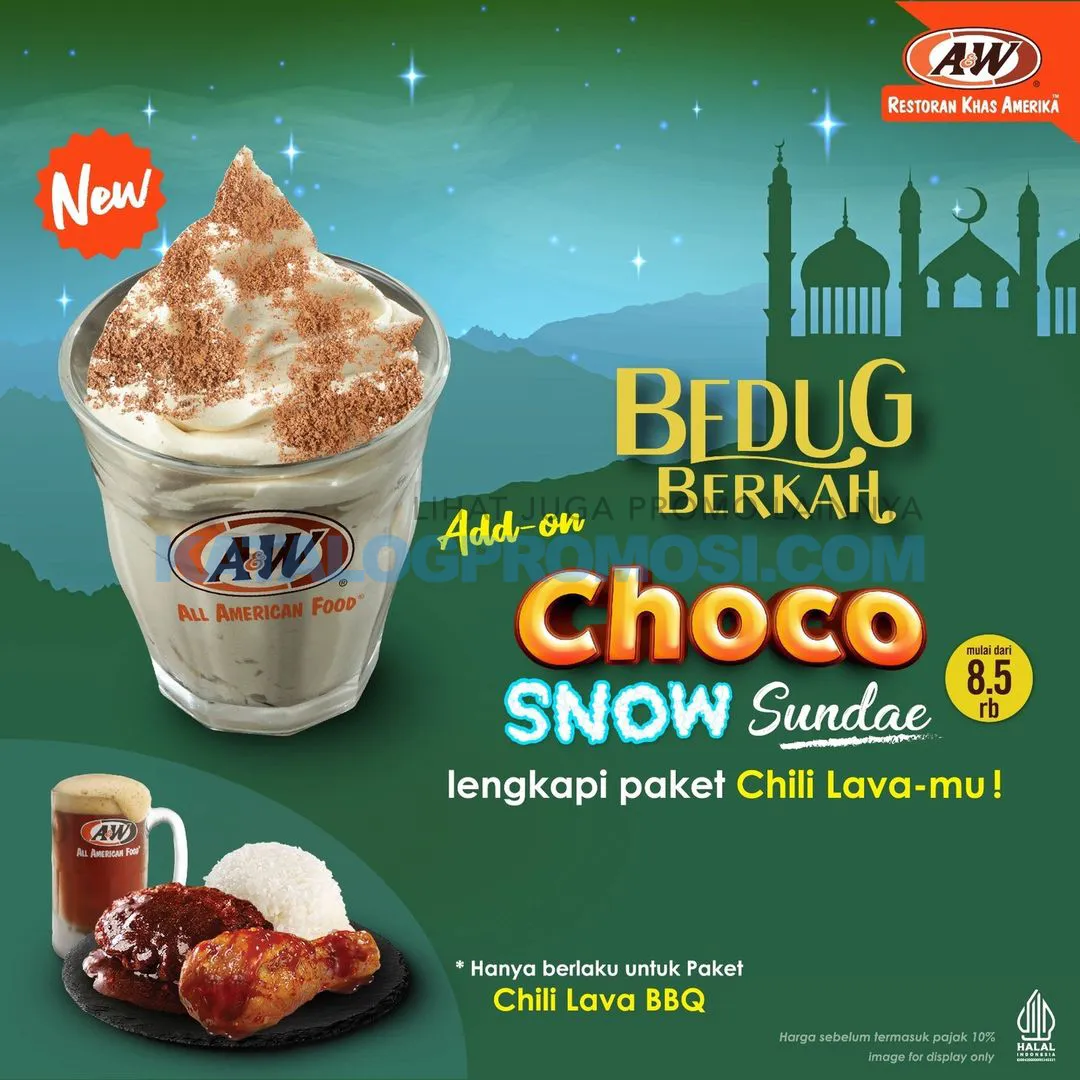 BARU! A&W Choco Snow Sundae - Harga Spesial mulai Rp. 8.500