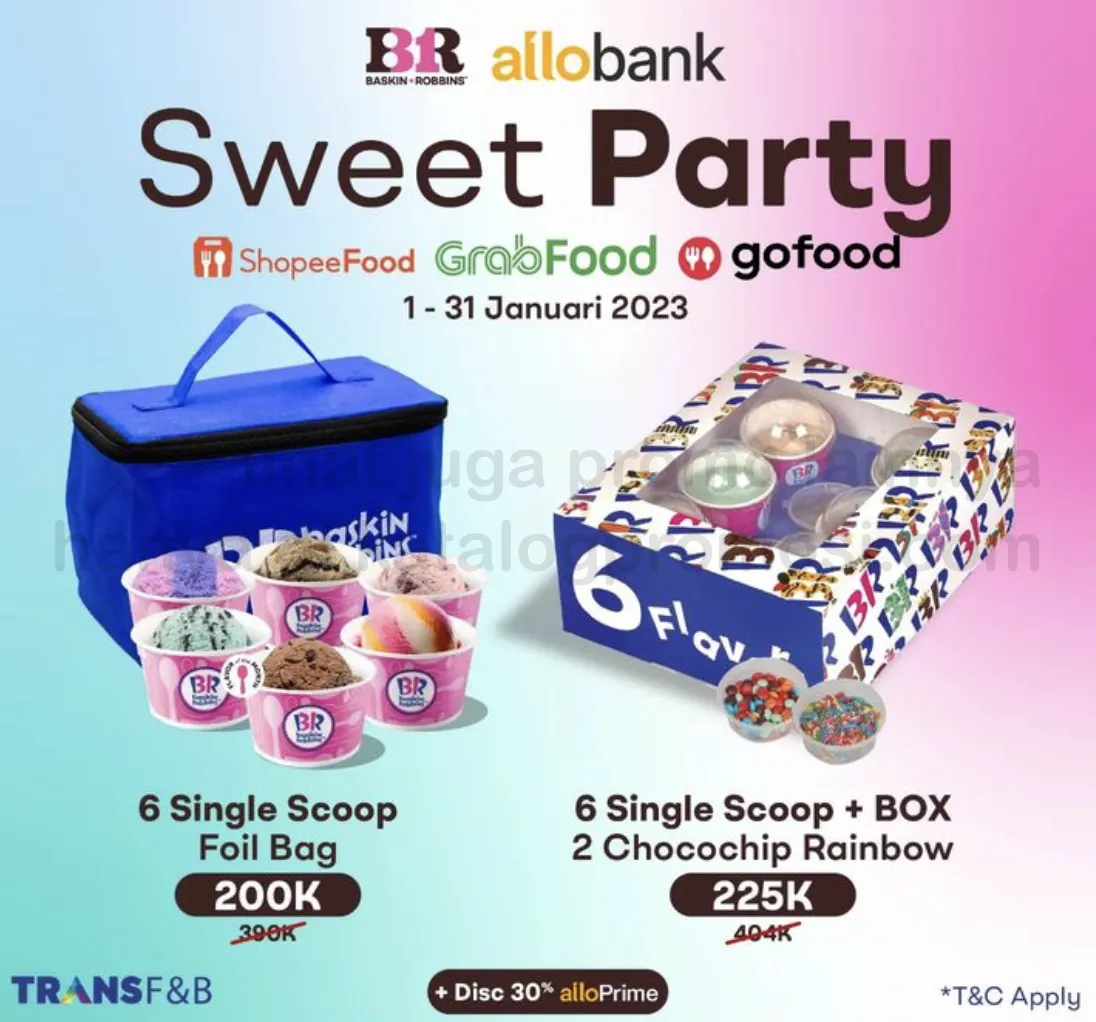 Promo BASKIN ROBBINS Sweet Party Box mulai Rp. 200.000