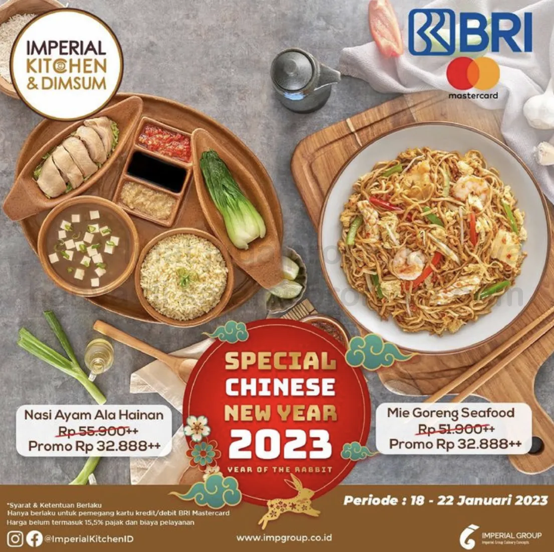 Promo Imperial Kitchen & Dimsum DISKON SPESIAL untuk menu pilihan dengan Kartu Debit dan Kartu Kredit BRI Mastercard