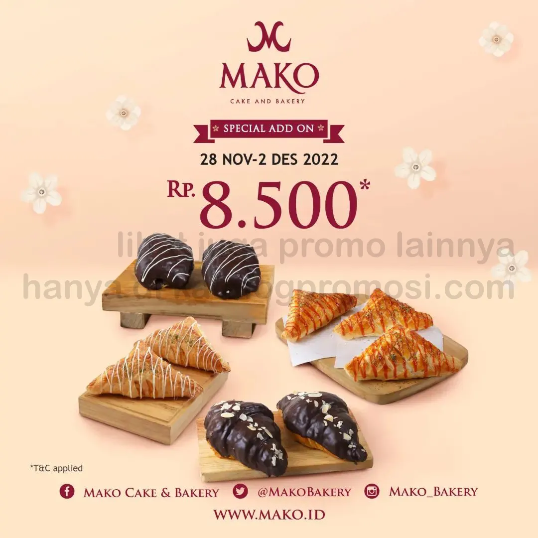 Promo MAKO Cake & Bakery - Harga Spesial untuk Danish Rp 8.500*