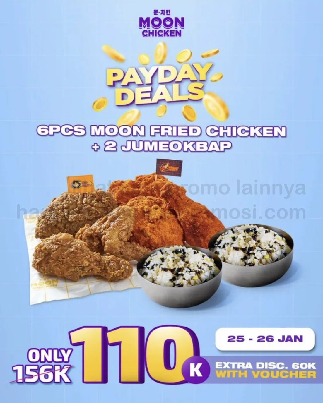 Moon Chicken Promo Payday Deals ! Makan buat Rame-Rame hanya Rp. 110RIBU