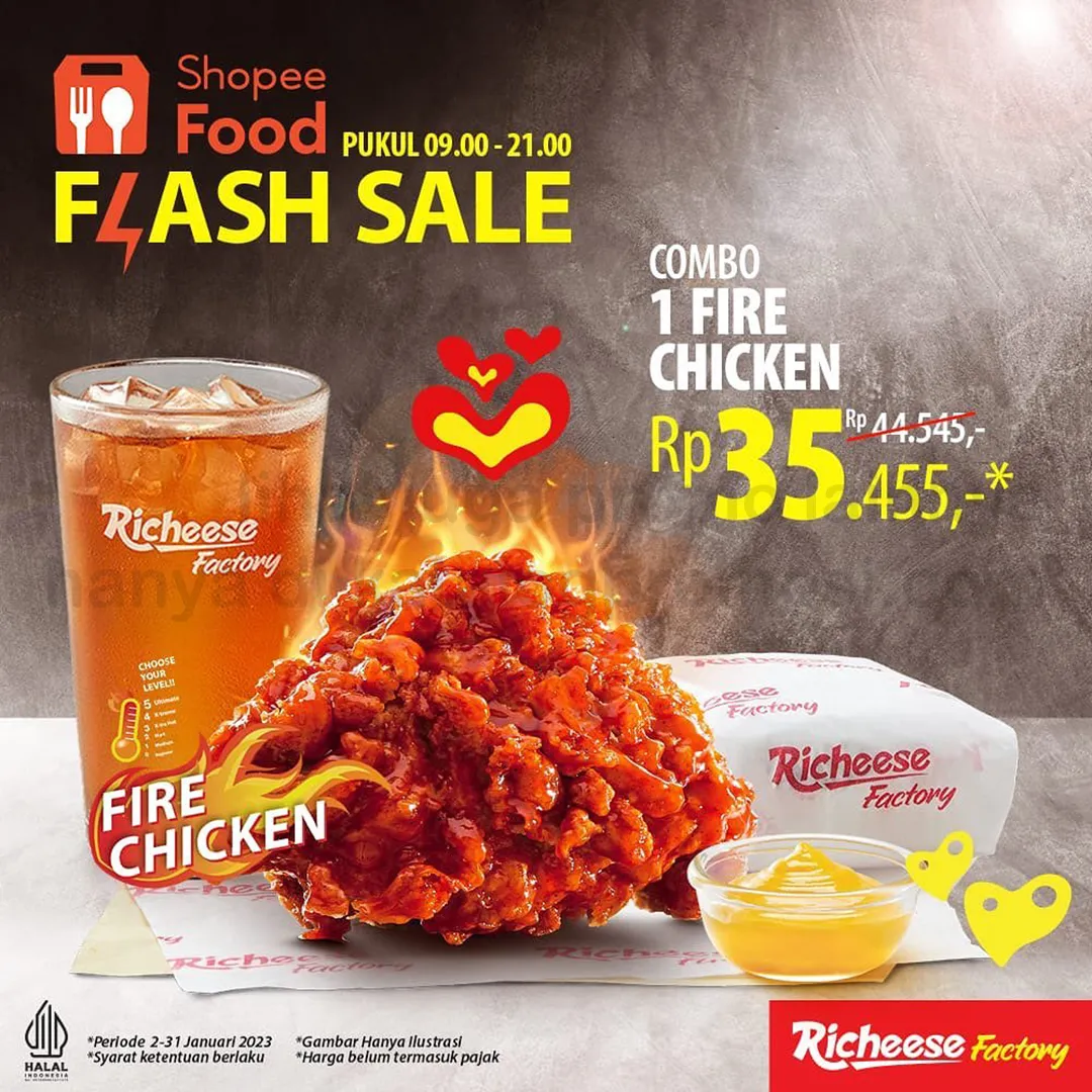 PROMO RICHEESE FACTORY SHOPEEFOOD FLASH SALE