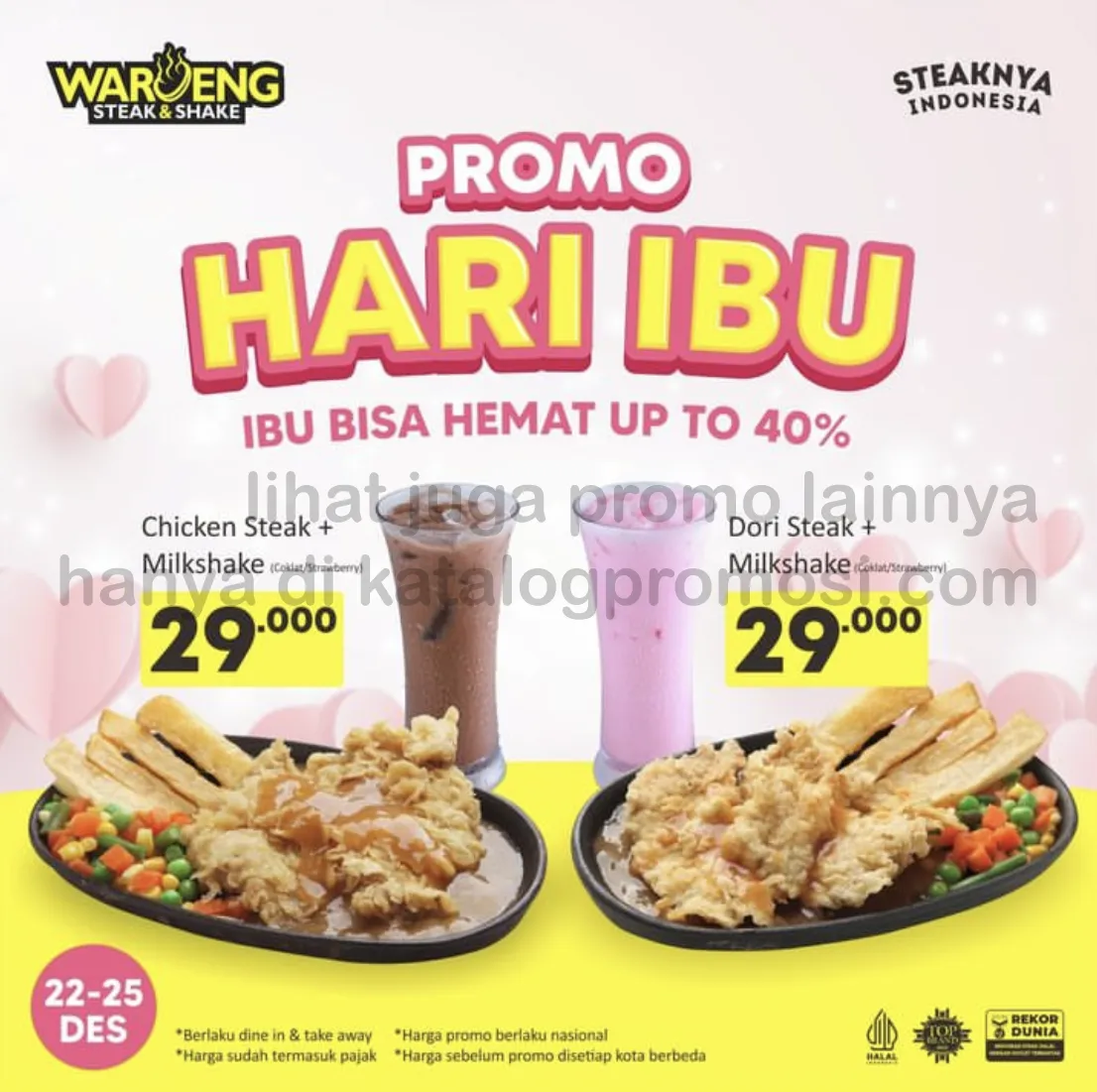Promo WAROENG STEAK & SHAKE HARI IBU - DISKON hingga 40%