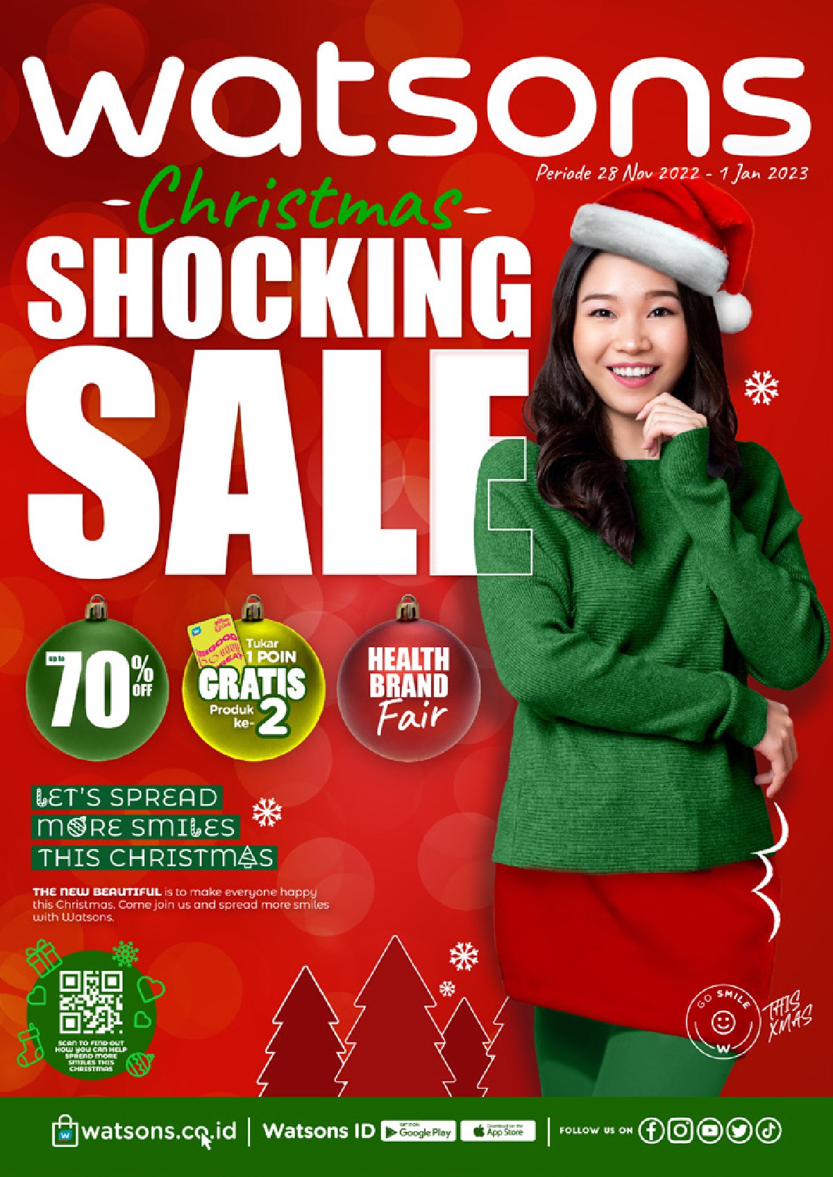 Katalog Belanja Watsons Terbaru - CHRISTMAS SHOCKING SALE | Discount Up to 70% on your favorite products