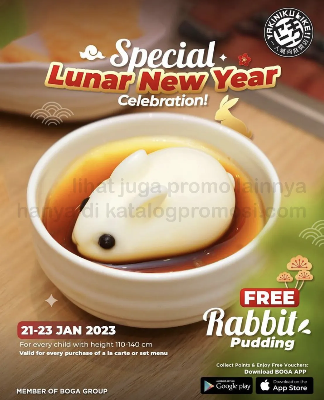 Promo YAKINIKULIKE SPECIAL LUNAR NEW YEAR - FREE Rabbit Pudding