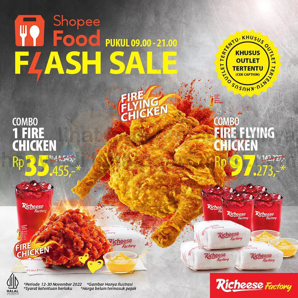PROMO RICHEESE FACTORY SHOPEEFOOD FLASH SALE