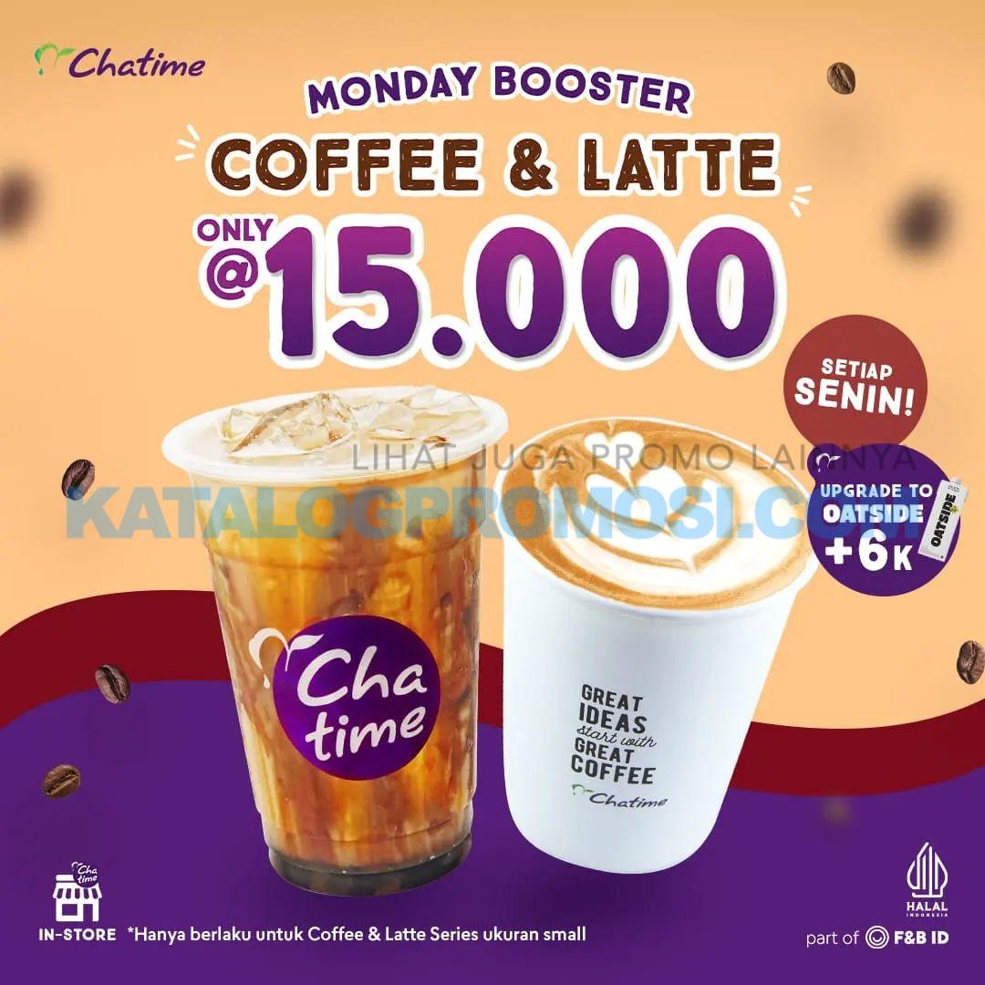 Promo CHATIME MONDAY BOOSTER - Beli Menu Coffee / Latte Small Size hanya Rp 15.000