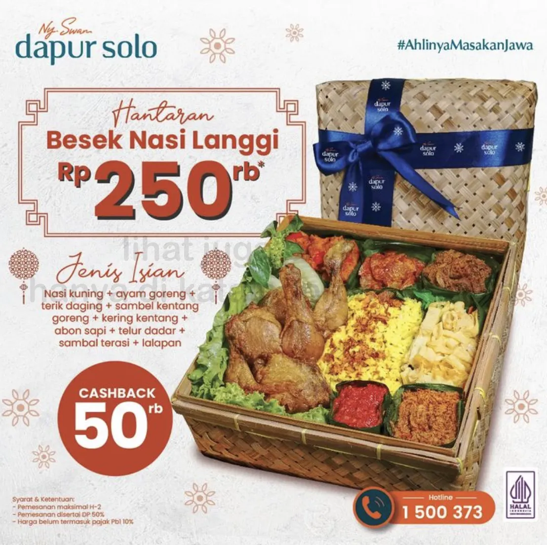 DAPUR SOLO Promo HAMPERS GIFT Besek Nasi Langgi cuma Rp. 250.000*