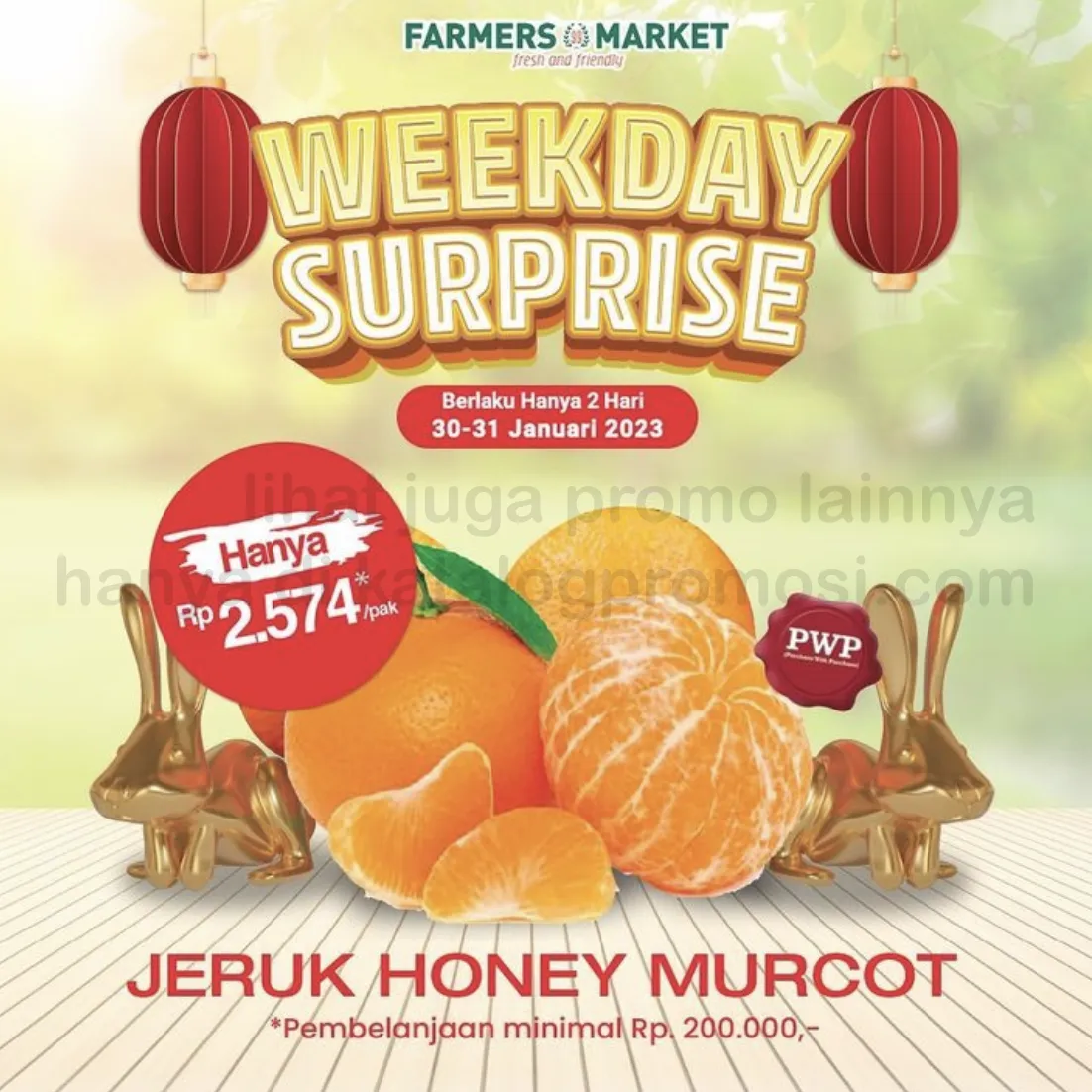 Promo FARMERS MARKET tebus murah jeruk honey murcot Rp 2.574/Pack