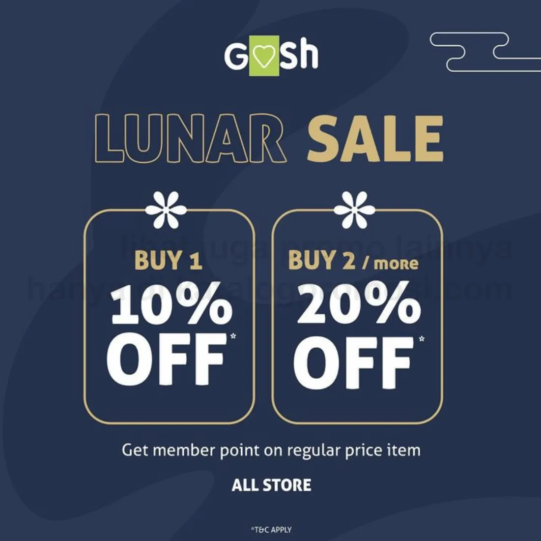 Promo GOSH SHOES LUNAR SALE - DISCOUNT up to 20%