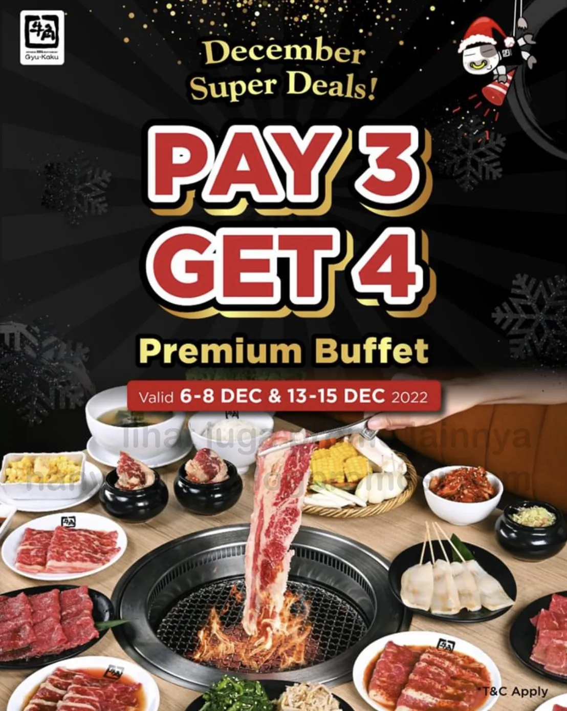 Promo GYUKAKU DECEMBER SUPER DEAL: PAY 3 GET 4 PREMIUM BUFFET