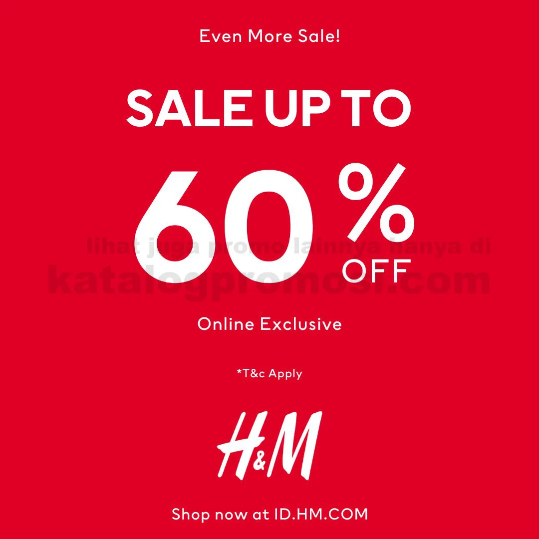 Promo H&M SALE Online Exclusive - DISCOUNT up to 60% off