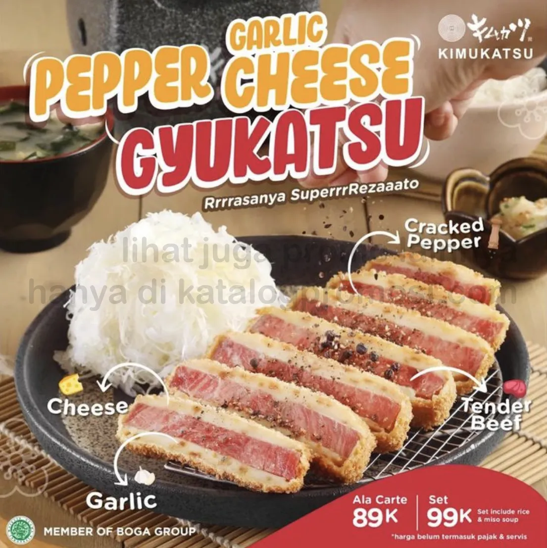 Promo KIMUKATSU Pepper Garlic Cheese Gyukatsu 