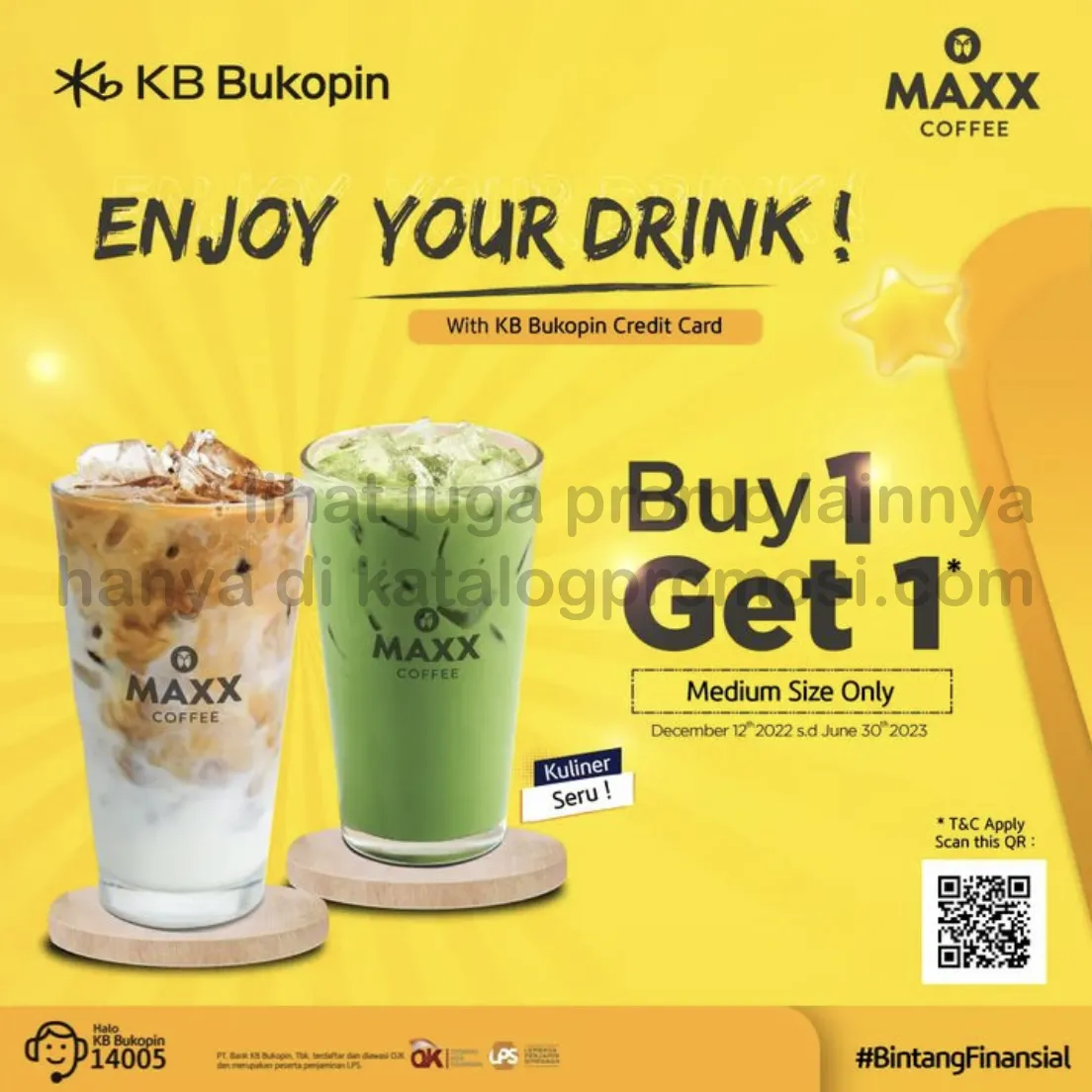 Promo Maxx Coffee Buy 1 Get 1 Medium Size dengan Kartu Kredit BUKOPIN