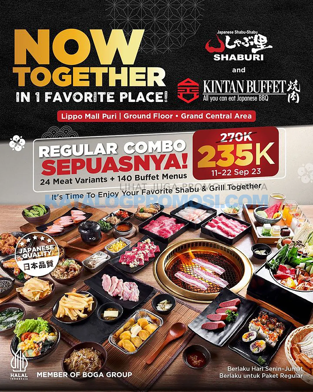 Promo Shaburi & Kintan Buffet Lippo Mall Puri - Harga Spesial Paket REGULAR AYCE Hanya Rp. 235.000