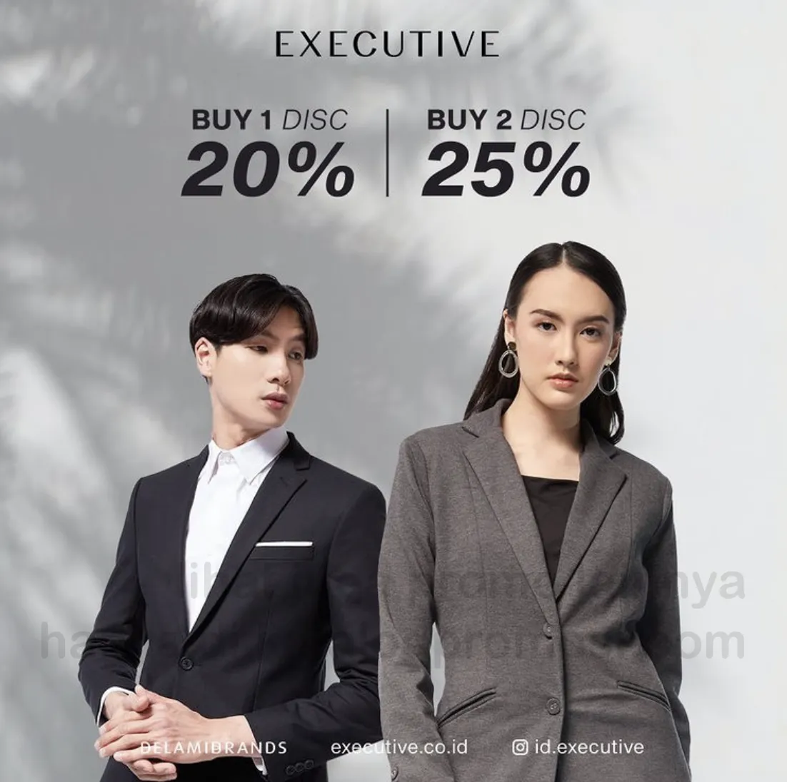 Promo THE EXECUTIVE buy 1 discount 20%, buy 2 discount 25%