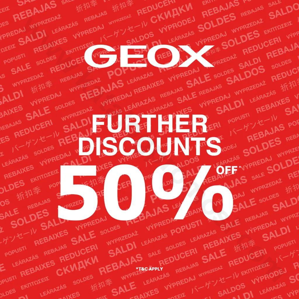 GEOX Promo Further Discount 50%