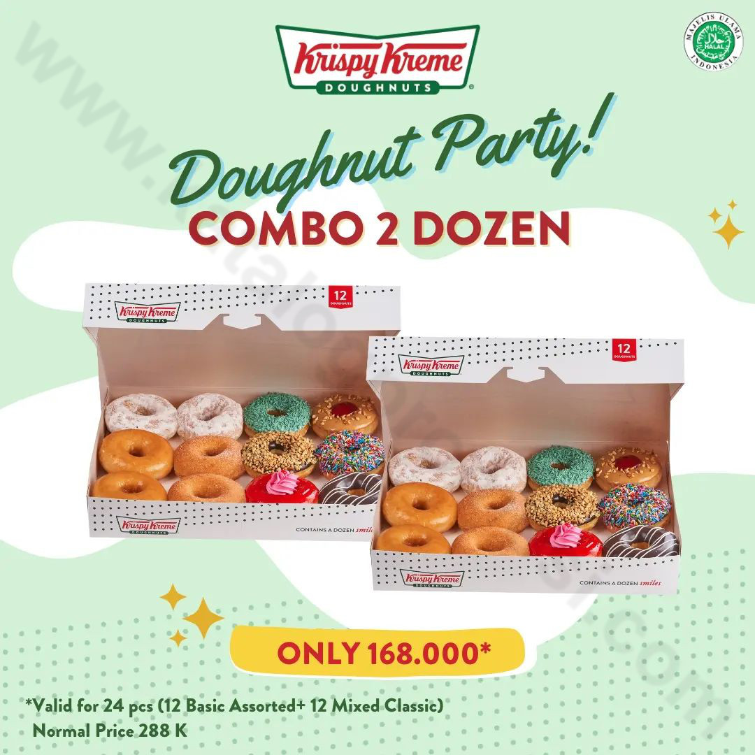 KRISPY KREME Promo DOUGHNUT PARTY - Beli Combo 2,3,4 Dozen Doughnut ...