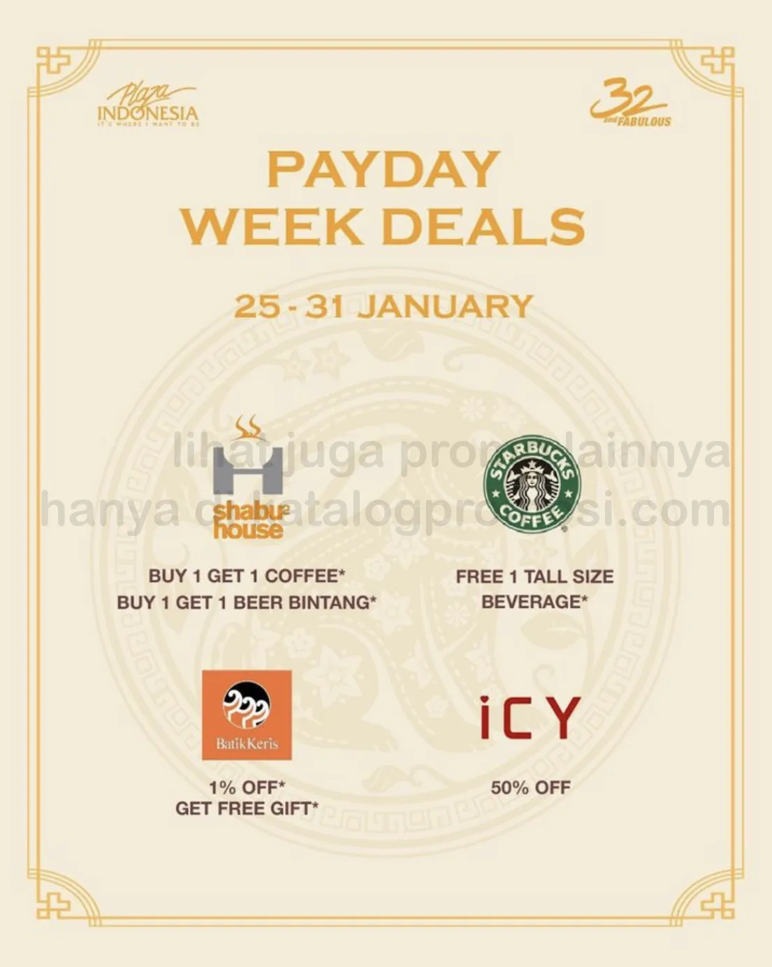 Promo PLAZA INDONESIA Payday Week Deals