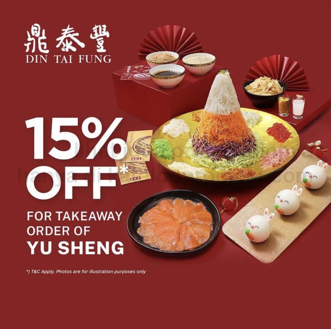 Promo DIN TAI FUNG Early Bird Prosperity Yu Sheng - Discount hingga 15% berlaku untuk pemesanan sd. tanggal 29 Januari 2023