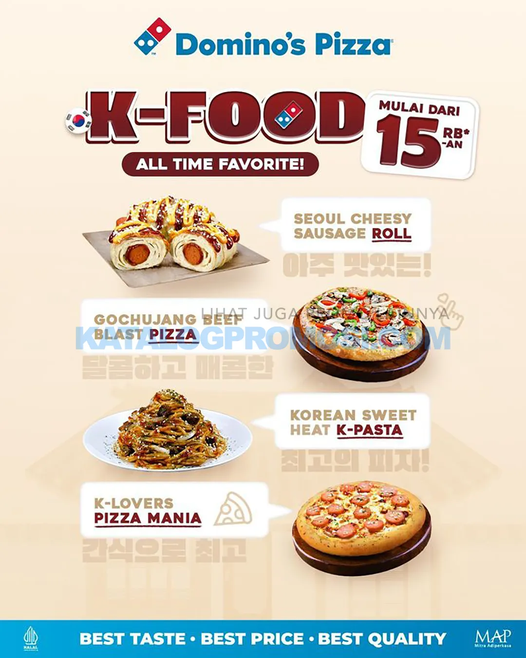 DOMINO'S PIZZA Promo Korean Feast, Weekend Treat!  - Harga mulai dari Rp. 15.000*