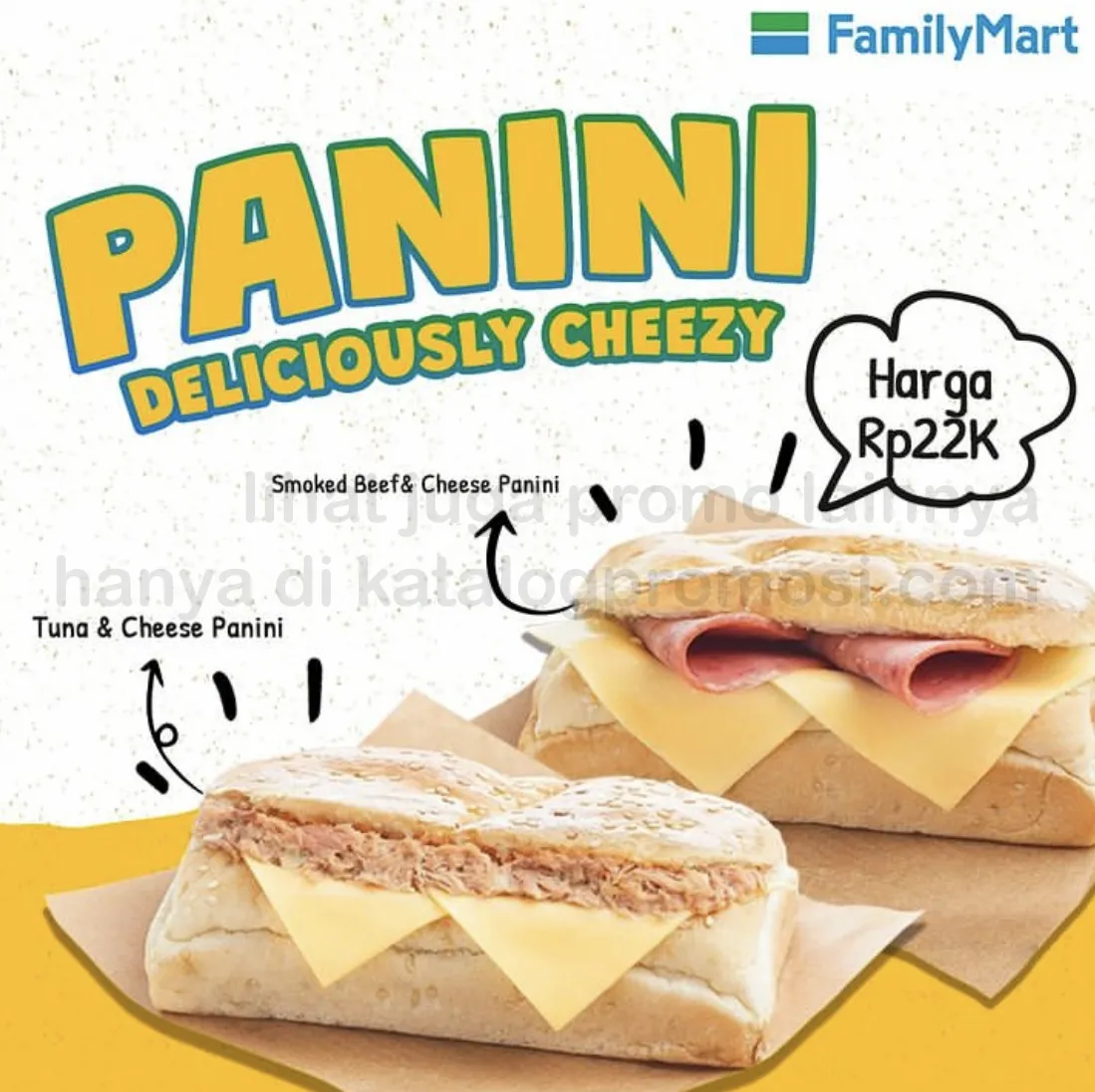 Promo MENU BARU FAMILYMART - PANINI Smoke Beef and Cheese dan Tuna + Cheese