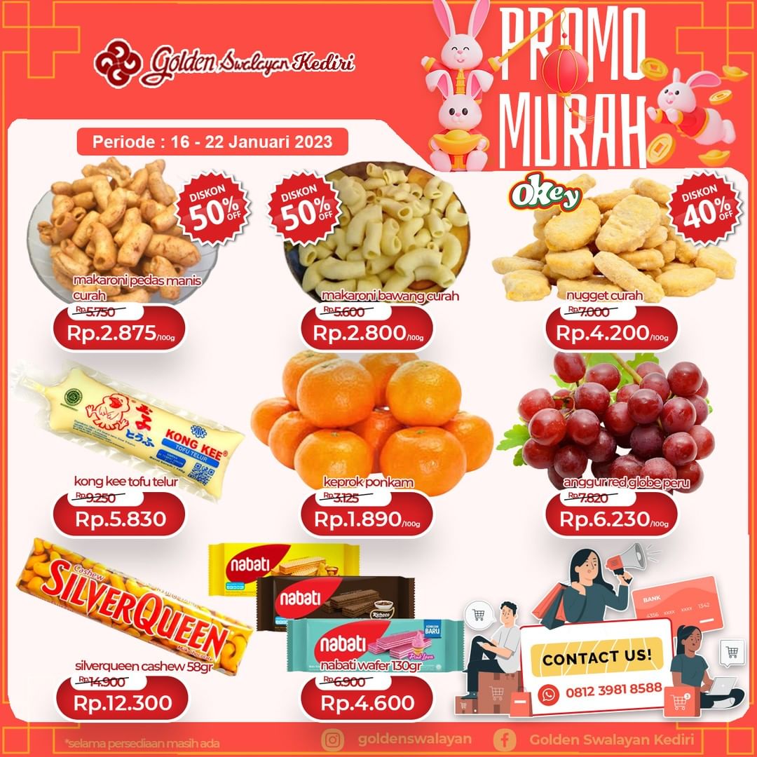 Promo GOLDEN SWALAYAN KEDIRI SUPER SAVE periode 16-22 JANUARI 2023