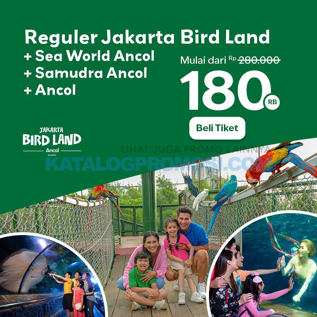 Promo JAKARTA BIRD LAND ANCOL - HARGA SPESIAL TIKET MASUK dan PAKET BUNDLING JUNI 2023
