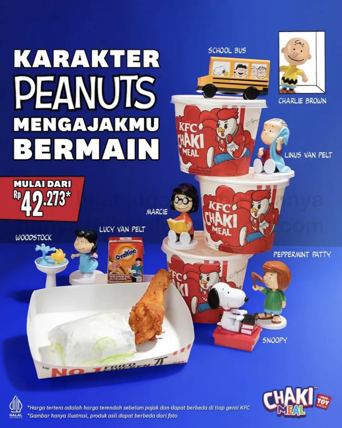 Promo KFC CHAKI KIDS MEAL - GRATIS MAINAN PEANUTS