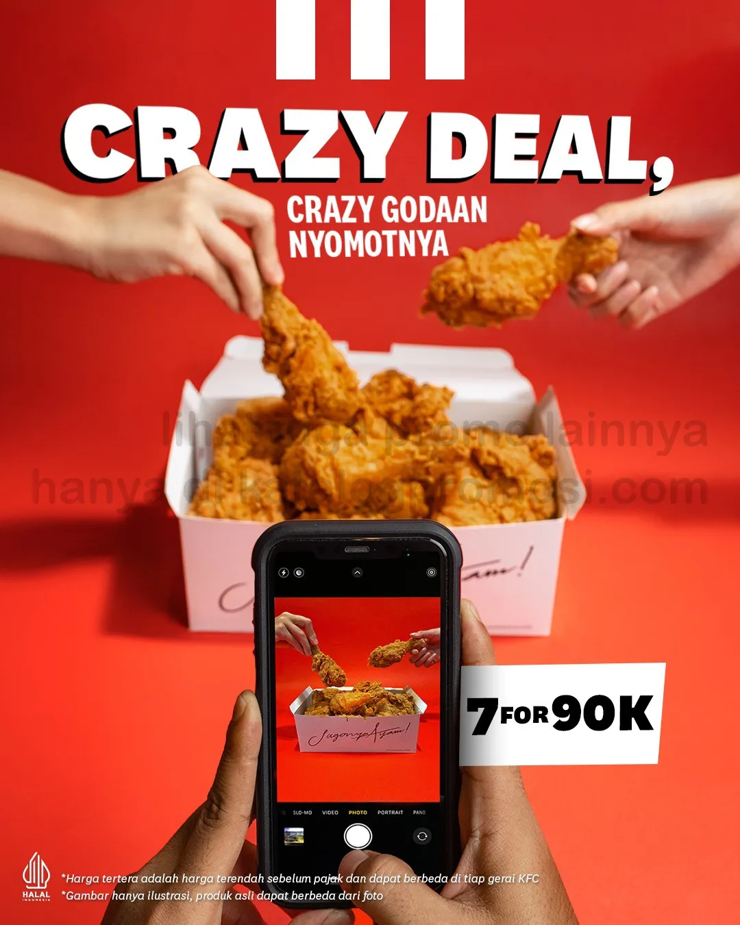 Promo KFC CRAZY DEAL - Harga Spesial Paket 7 Potong Ayam hanya Rp. 90.000*