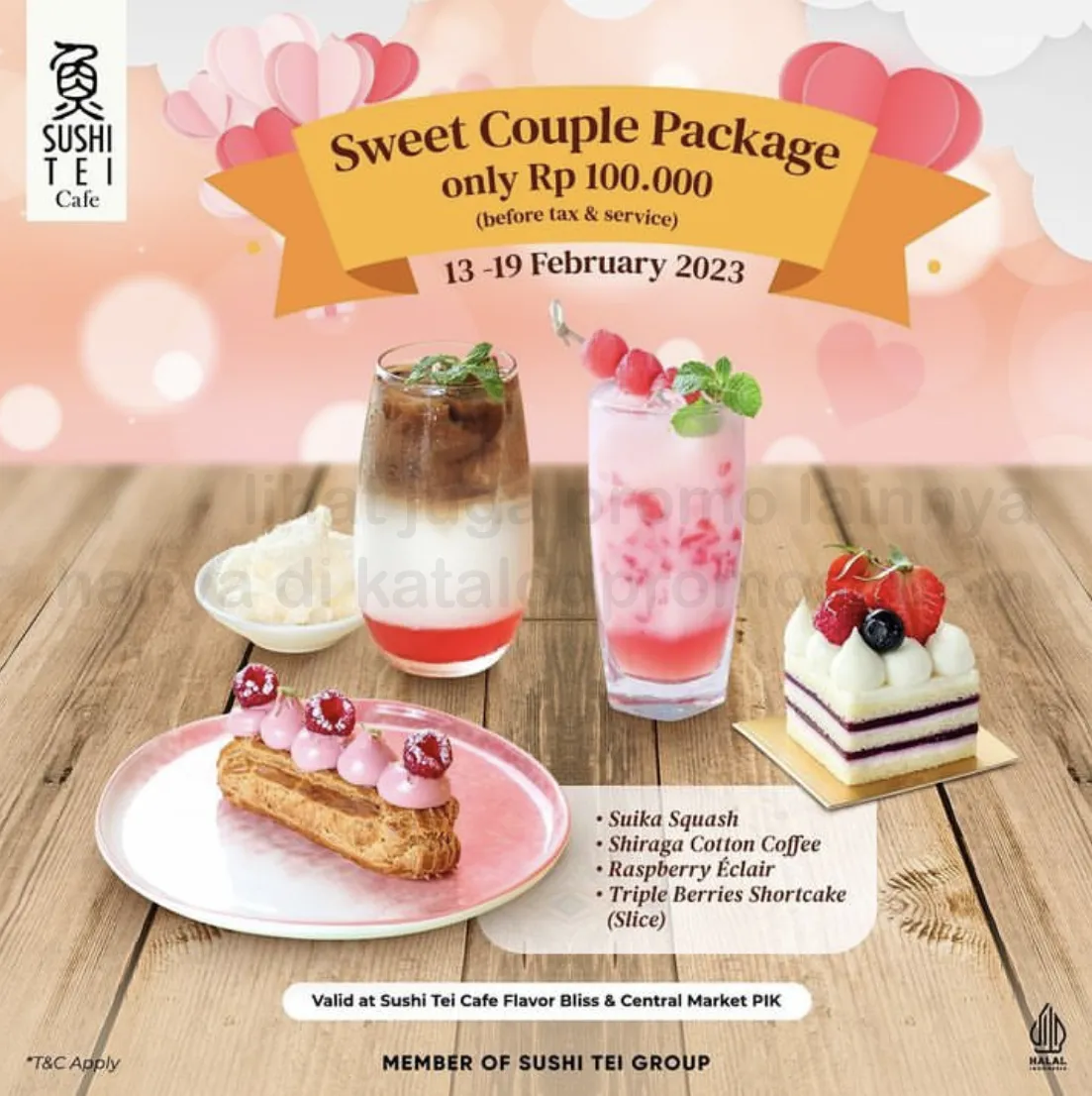 Promo SUSHI TEI Sweet Couple Package for only Rp 100.000