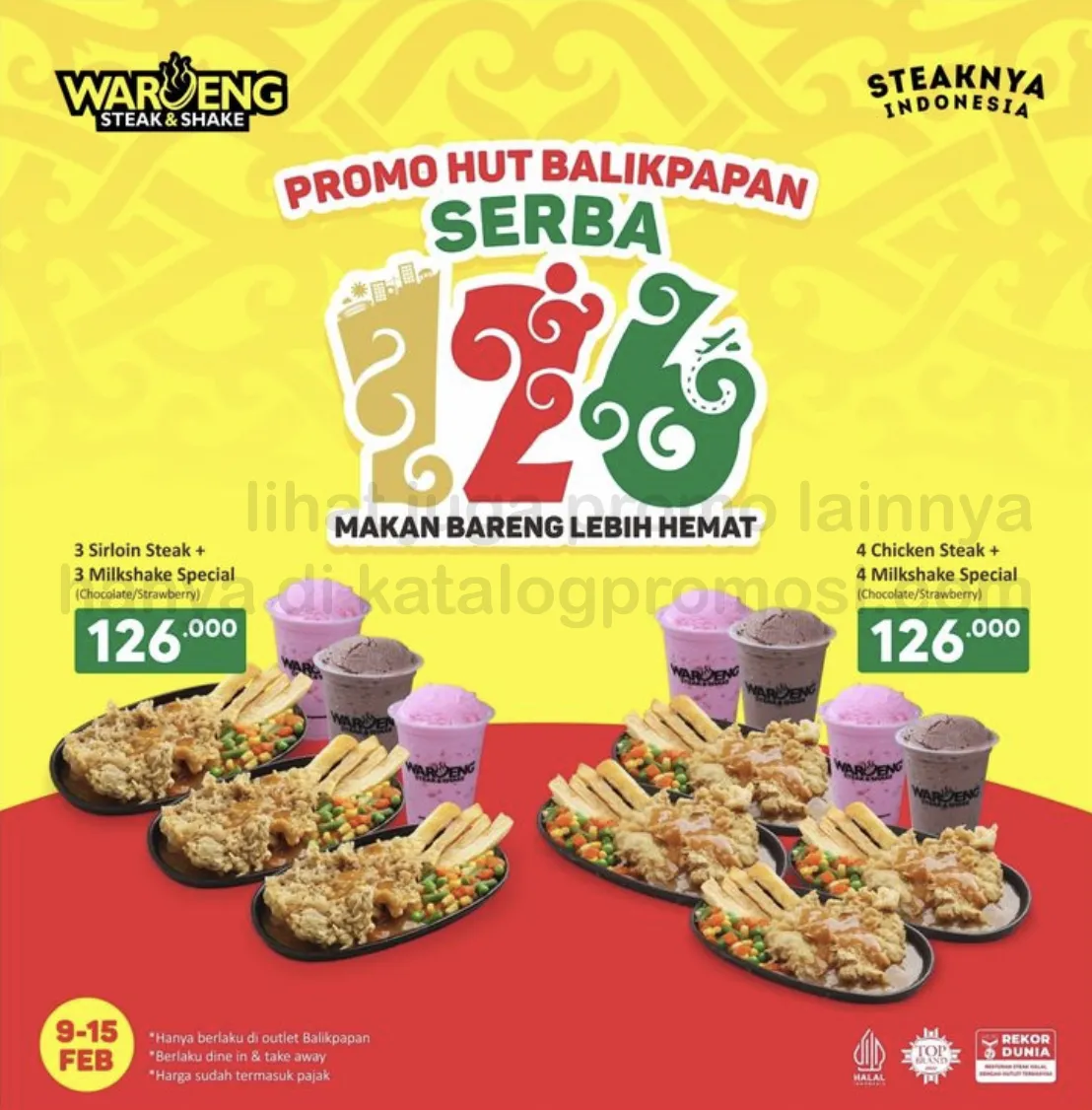 Promo Waroeng Steak & Shake Spesial HUT Kota BALIKPAPAN