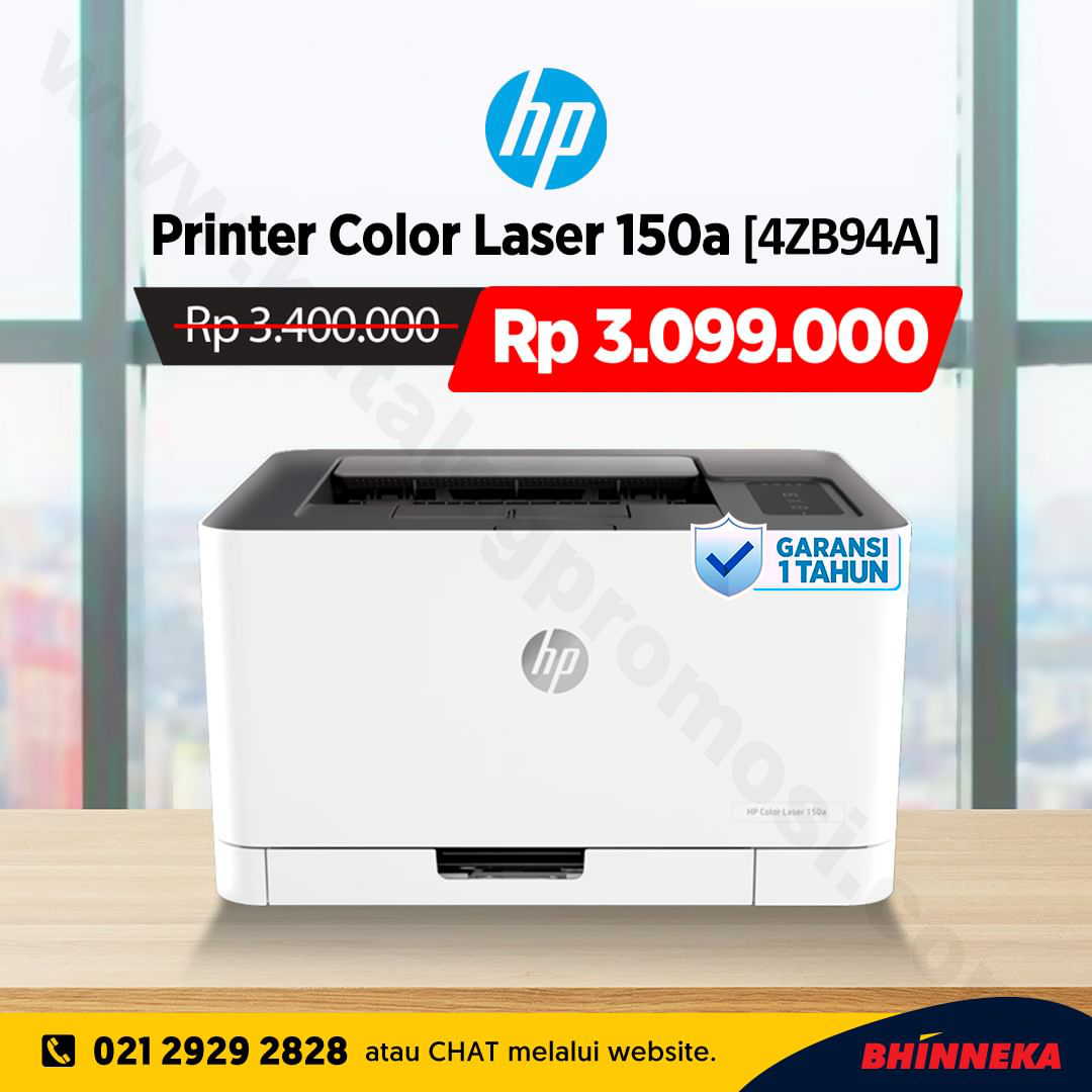 Hasil Cetak Tajam & Jelas Dengan HP Printer Color Laser 150a Promo ...