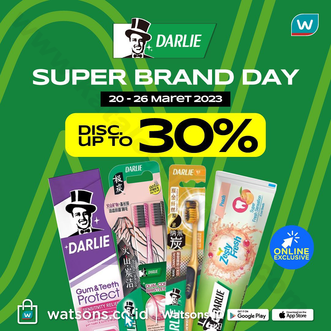 Top Produk DARLIE Super Brand Day Di Watsons Diskon Hingga 30%