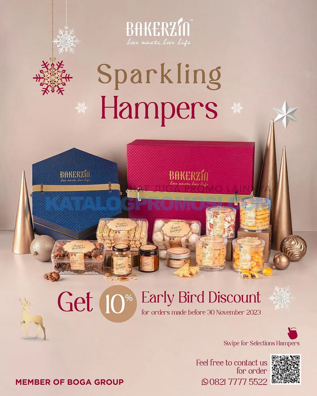 Promo BAKERZIN Early Bird The Perfect Holiday Gift: Festive Sparkling Hampers - Discount 10% off