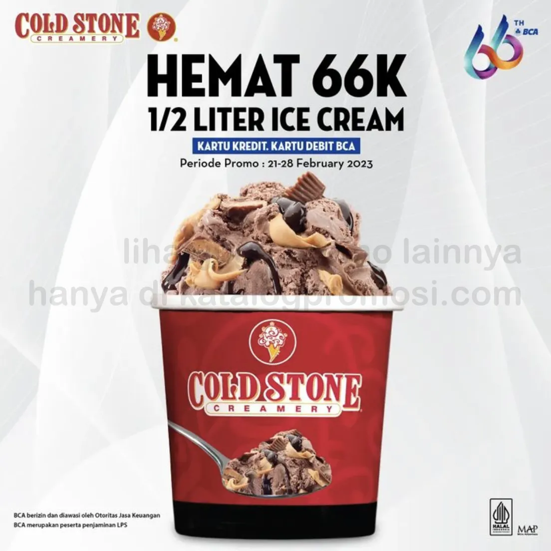 Promo Cold Stone HUT BCA 66 - Potongan Harga Rp66.000