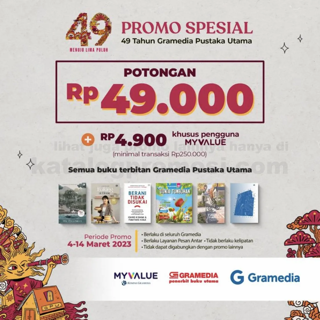 Promo GRAMEDIA DISKON Rp49.000 setiap pembelian buku terbitan Gramedia Pustaka Utama