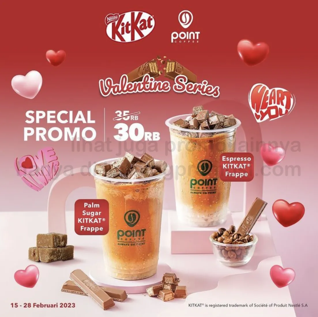 Promo POINT COFFEE Valentine Day's - Harga Spesial untuk Valentine Series KitKat Frappe