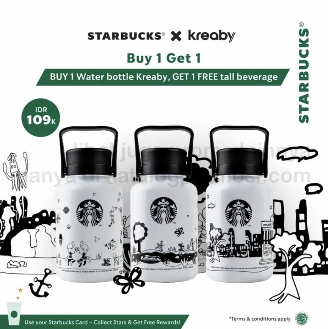 Promo STARBUCKS BELI Tumbler Starbucks X Kreaby FREE minuman favorit kamu