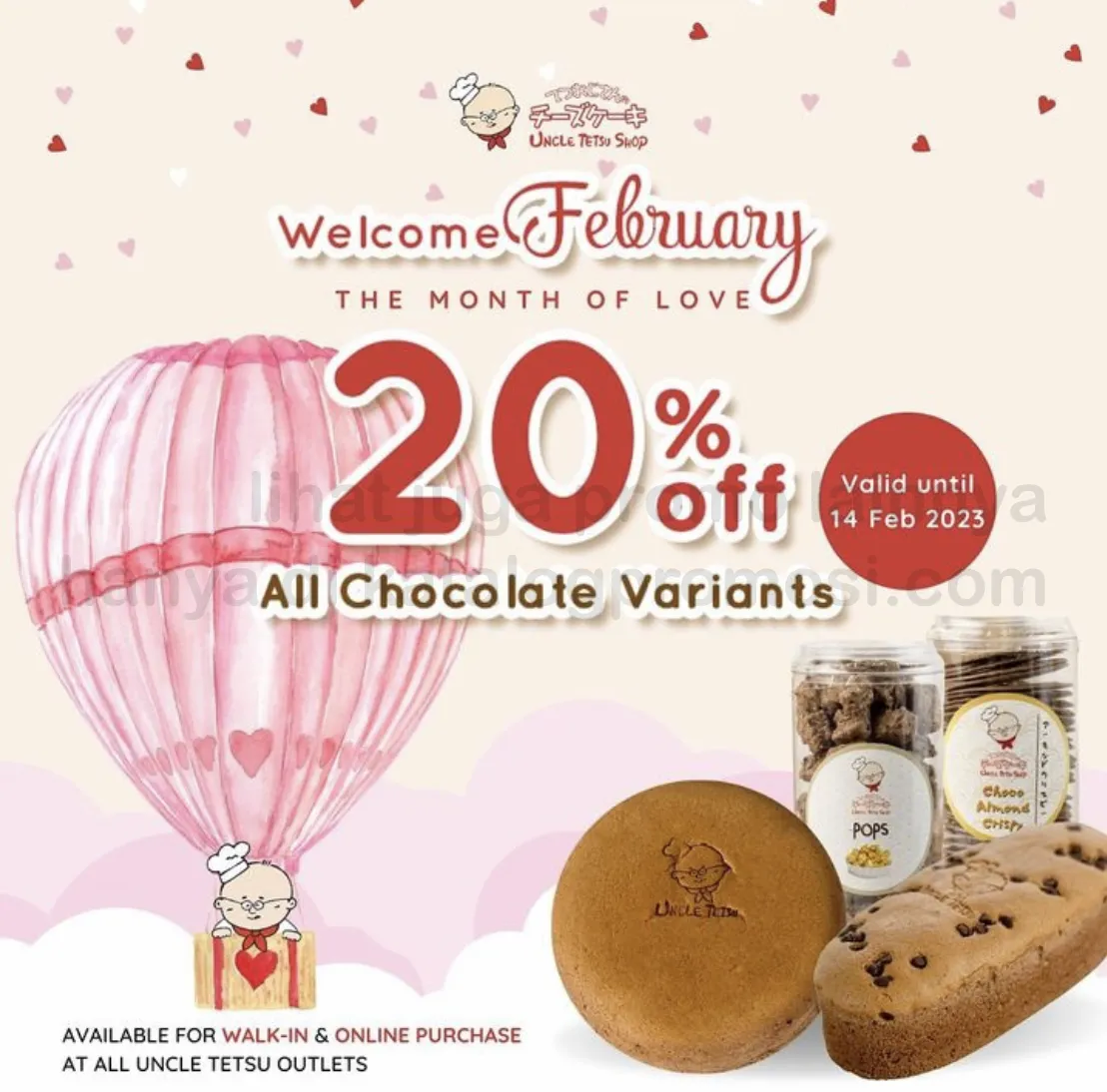 Promo UNCLE TETSU DISCOUNT 20% OFF for all Chocolate variants