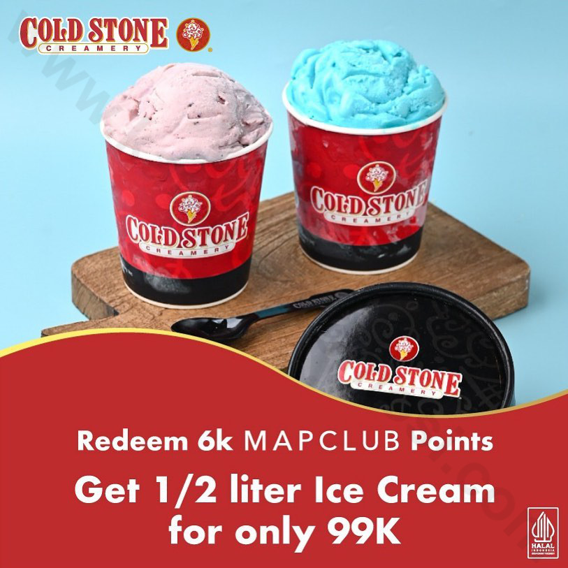 COLD STONE Promo Dapatkan 1/2 Liter Ice Cream cuma Rp. 99K dengan