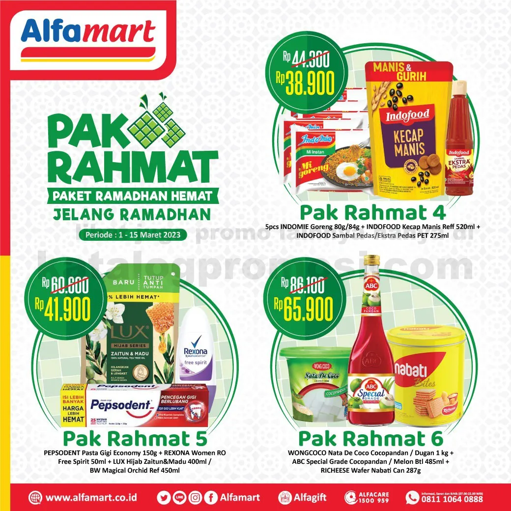 Promo ALFAMART PAKET PAK RAHMAT - RAMADHAN HEMAT periode 01-15 MARET 2023