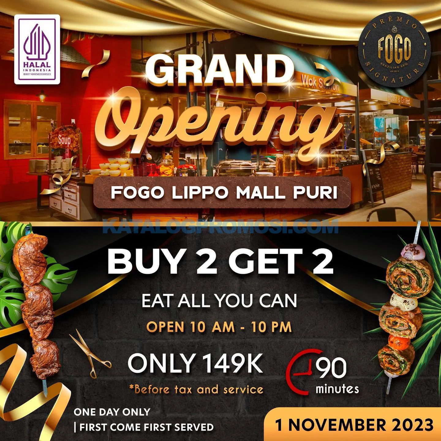Promo FOGO Grand Opening Fogo Signature Lippo Mall Puri - BELI 2 GRATIS 2