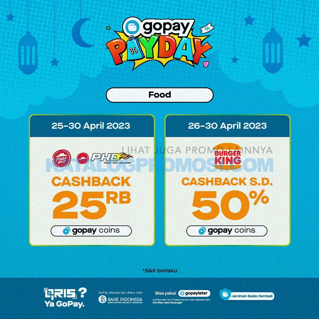 Promo GOPAY PAYDAY - DAPATKAN CASHBACK / DISKON hingga 50%