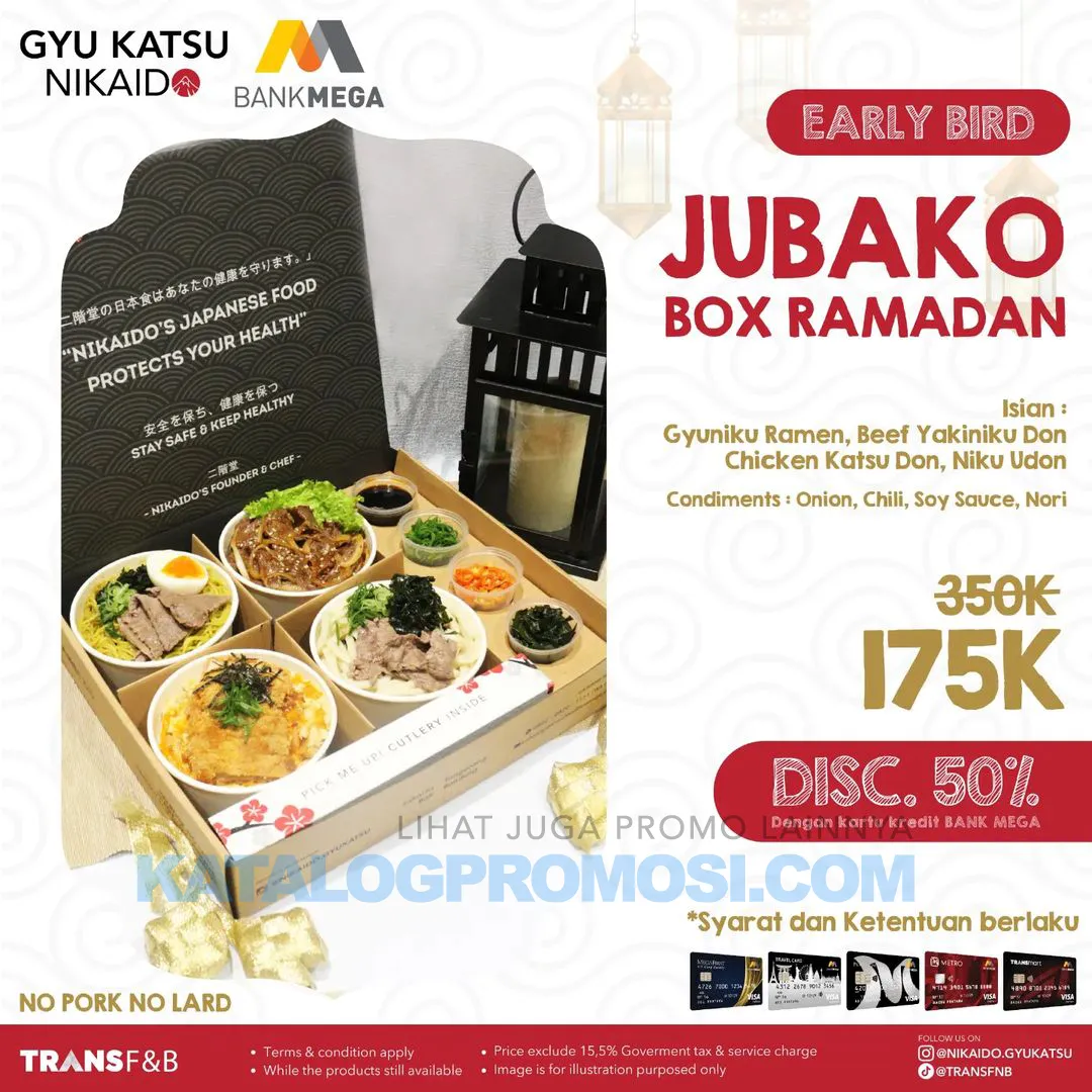 PROMO NIKAIDO GYUKATSU Early Bird Jubako Box Ramadan 