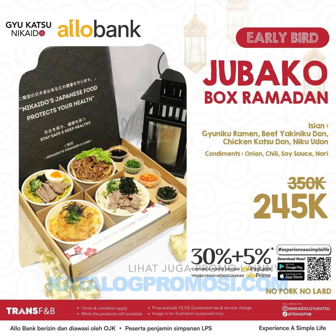 PROMO NIKAIDO GYUKATSU Early Bird Jubako Box Ramadan 