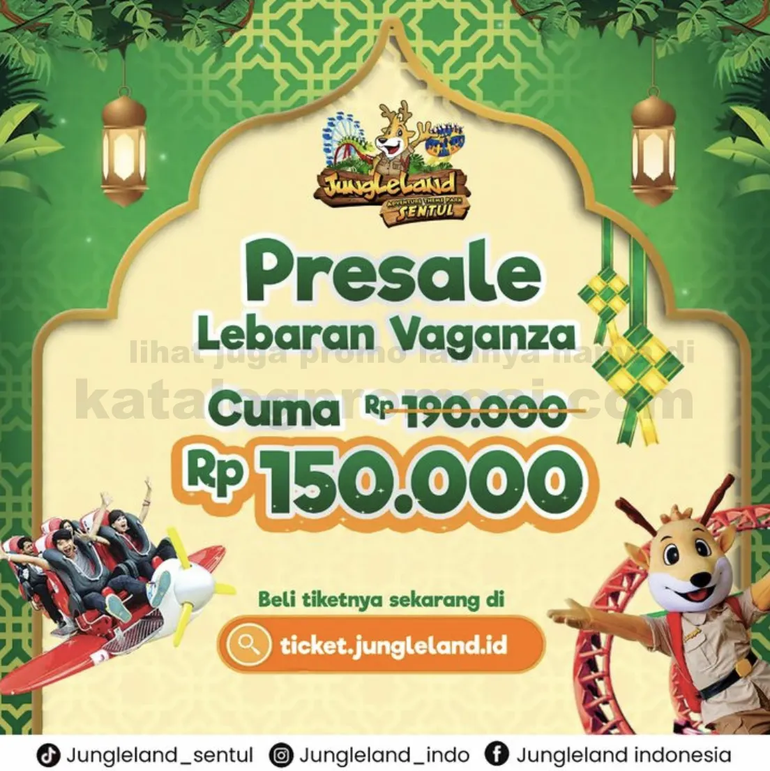 Promo JUNGLELAND  Pre Sale High Season Libur Lebaran - Harga Spesial cuma Rp. 150.000