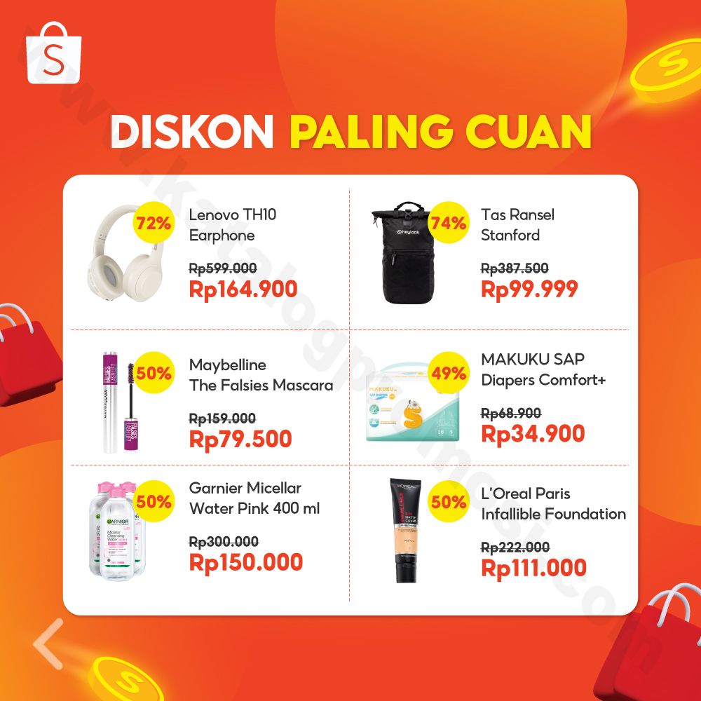 Shopee 5.5 BAGI-BAGI CUAN! Diskon Paling Cuan Dan Voucher Paling Cuan